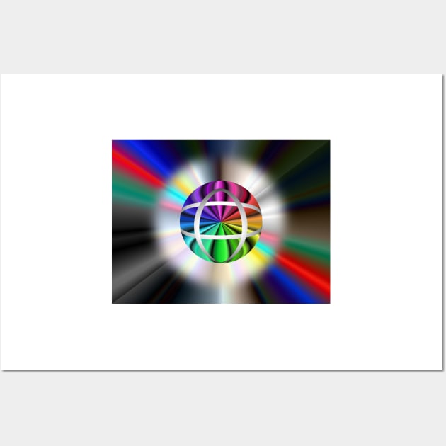 Rainbow Fire Ball Wall Art by barrowda